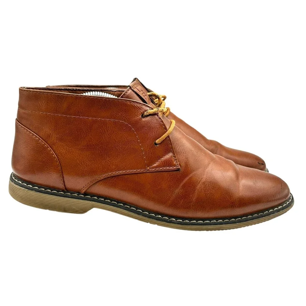 London Fog Collection Men's Brown LFM Blackburn Chukka Dress Boots Size 10.5M